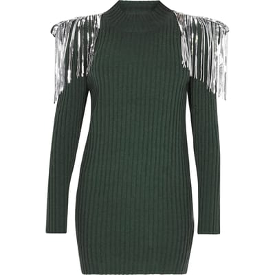 Faina Jurk Dames donkergroen