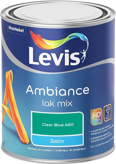 Levis - Ambiance Lak Satin Mix - Clear Blue A60 - Mengverf - 1 L