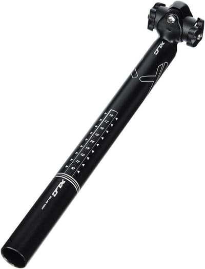 Zadelpen - Zadelsteun Fiets - Fietsen Onderhoud - Gesmeed Aluminium - 350 mm - Zwart