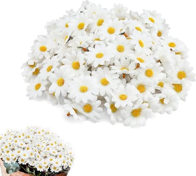 Set van 200 Kunstbloemen met Holle Korte Handgreep - Decoratieve Gele Bloemen met 4 cm Diameter voor Bruiloften en Bloemaccessoires
