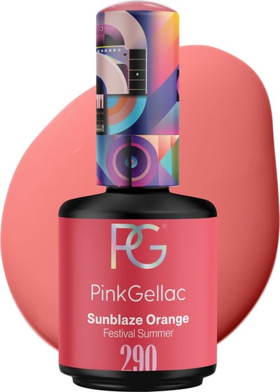 Pink Gellac Gellak - 290 Sunblaze Orange 15ml - Oranje Gel Nagellak - Gellac - Gel Nagels Producten