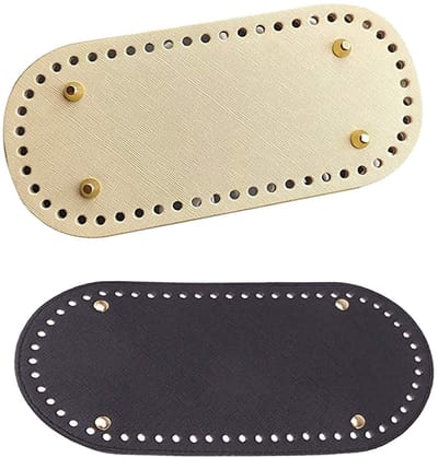 Store_7 - PU Lederen Tas Bodem - Handige Tas Kussen Basis - Zwart - Duurzaam en Praktisch - Geschikt voor Doe-Het-Zelf Tassen - 22,35 x 11,18 cm