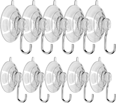 Transparante Zuignappen Haakjes - 10 Stuks voor Keuken, Badkamer, Muur en Raam - Ideaal voor Ophangen van Handdoeken en Huishoudelijke Accessoires, 30mm/40mm