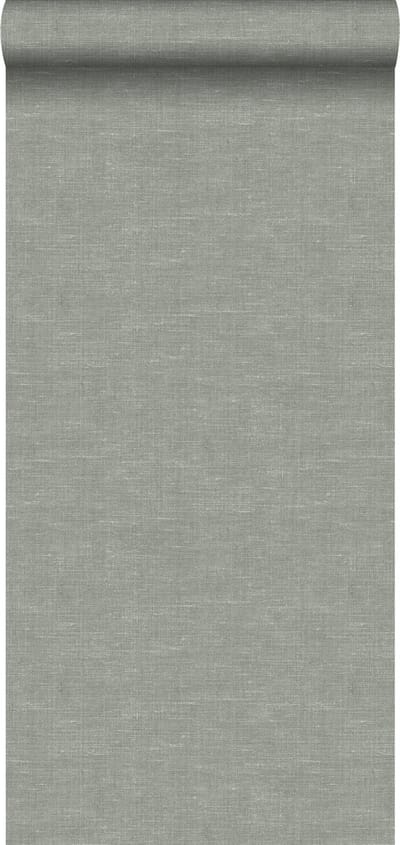 Origin Wallcoverings behang linnenstructuur vergrijsd groen - 53 cm x 10.05 m - 347634
