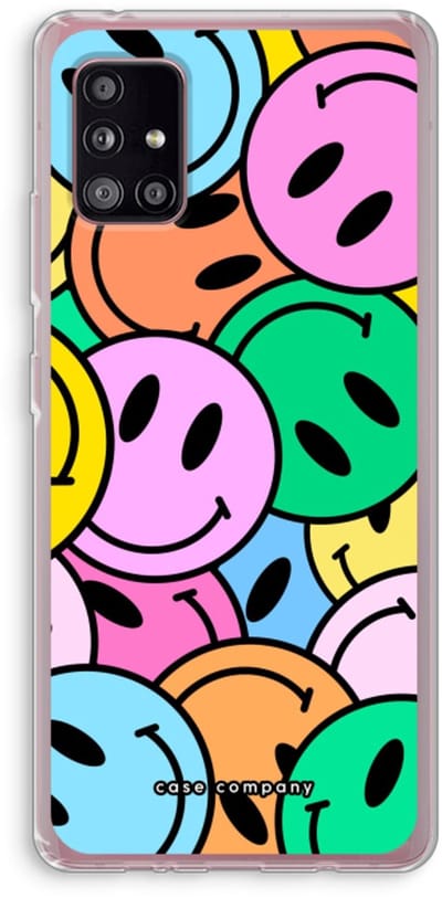 Case Company® - Hoesje geschikt voor Samsung Galaxy A51 5G hoesje - Smiley N°1 - Soft Cover Telefoonhoesje - Bescherming aan alle Kanten en Schermrand
