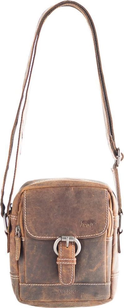 Arrigo - Crossbody Tas Dames - Schoudertas Heren - Buffelleer - Cognac
