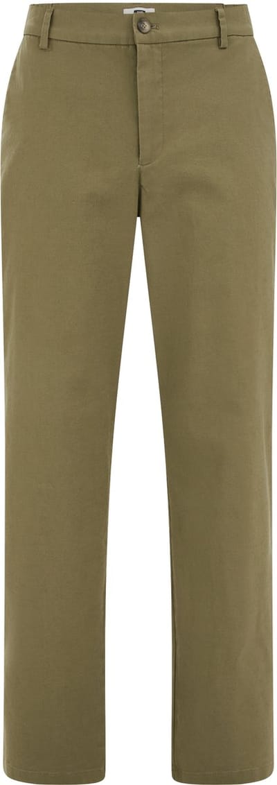 WE Fashion Heren regular fit smart broek van linnenmix