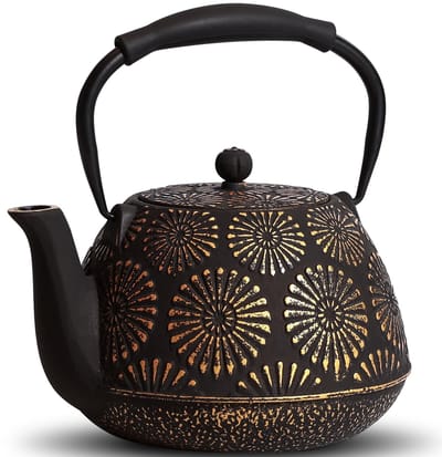 Unyqoos ® Authentieke Japanse Gietijzeren Theepot met Grote Inhoud en Hittebestendige Handgreep voor Veilige Thee-ervaring