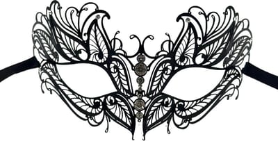 Venetiaans masker vrouw - vlinder masker met prachtige 3D strass steentjes - Feest masker - Gala masker
