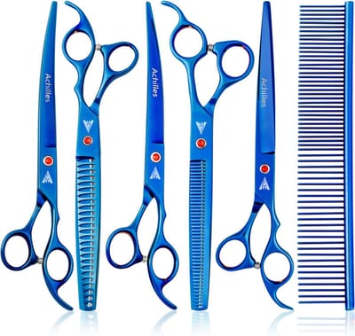 Achilles® Scharenset Hond 8 Inch Ao 青 - Hondenschaar - Hondenscharen Set - Trimschaar Hond
