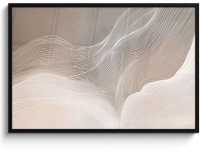 Poster in lijst - Fotolijst 120x80 cm - Posters - Golvende lijnen - Luchtstromen - Harmonieus - Posterlijst zwart - Decoratie - Wanddecoratie woonkamer - Muurdecoratie slaapkamer