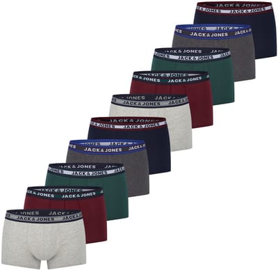 Jack & Jones Heren retro short / pant 10 pack Jacsolid