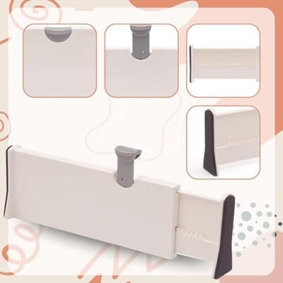 Ladeverdelers 12-Pack – Verstelbaar van 28-43 cm – Kunststof – 10 cm Hoog – Lade Organizer voor Keuken – Slaapkamer – Badkamer – Kantoor – Wit