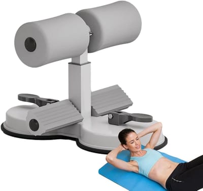 Verstelbare Voetsteun - Zitstang Fitness - Buikspieroefeningen - Dubbele Zuigkracht - 28.3 x 16.1 x 15.9 cm - Zwart