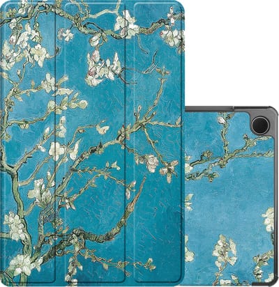 Hoes - Geschikt voor Samsung Galaxy Tab A9 - Dun & Stevig - Trifold Bookcase - Hard Cover - Hardcover Book Case - Tablet Hoesje - Bloesem