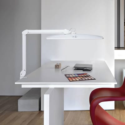 MAULexplore Bureaulamp - LED - Wit - Dimbaar - Tafellamp met Klem
