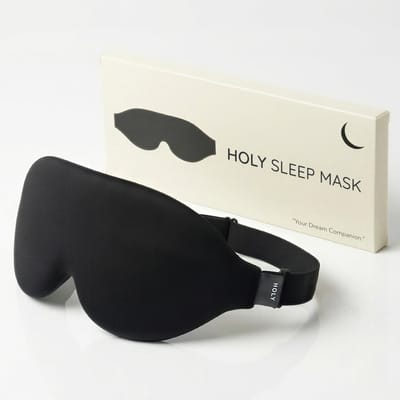 Holy Sleep Mask - Slaapmasker - Slaapmasker voor Zijslapers - 3D Slaapmasker - Slaapmasker voor Vrouwen & Mannen - Comfortabel Traagschuim - Zero Pressure Eye Mask - Zwart
