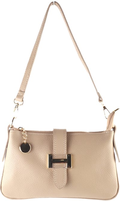 Echt lederen handtas Tirza - Made in Italy - Taupe