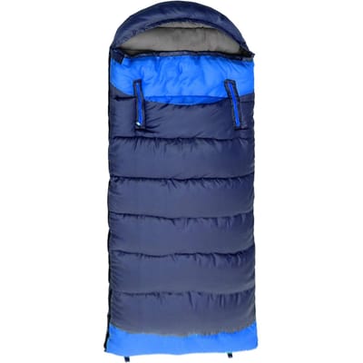Sac de Couchage avec Fermeture Éclair aux Bras Trouée Sac de Couchage Chaud Portable de Voyage pour Camping Plein Air Blue R