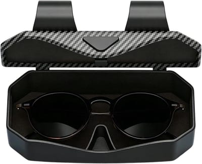 Auto brillenhouder - Opbergdoos organizer - Veilig opbergen - Multifunctionele clip - 17 x 45 x 85 mm - Zwart