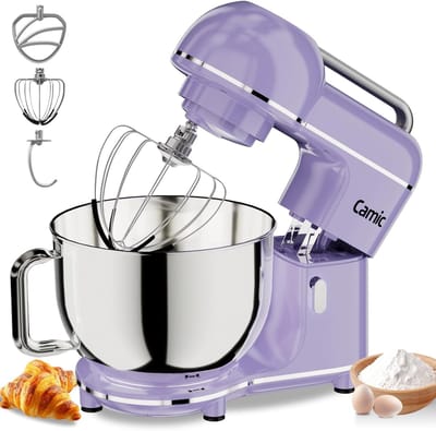 Kneedmachine Keukenmachine - Bakmachine Deegmixer - Zelf Bakken Thuis - Krachtige 7 Liter Kom - 300 Watt Vermogen - Lichtpaars