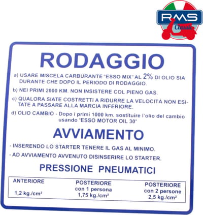 Autocollant stickers pour Scooter Piaggio 125 Cosa 1988 à 1991 Neuf