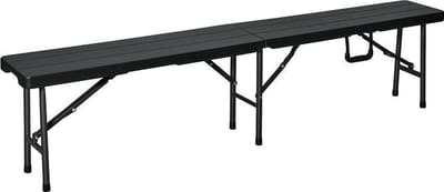 ERRO Tuinbank - Opklapbare Picknickbank - Bierbank - Houtlook - 180 cm - Zwart