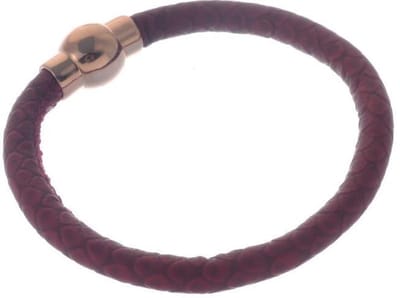 Behave - Armband - rood PU leer - modern casual stijl - nikkelvrij