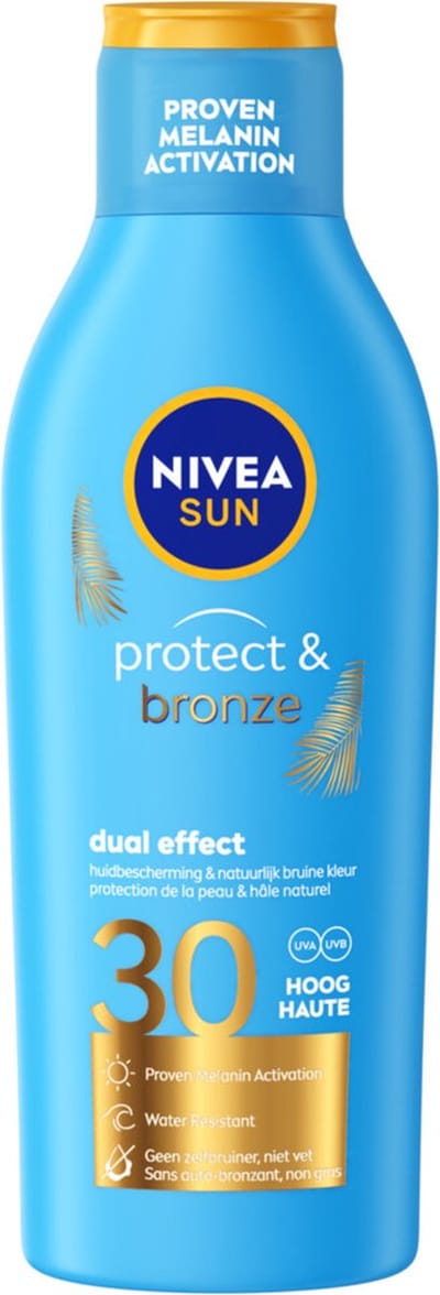 NIVEA Sun Protect & Bronze Zonnebrand SPF 30 - 6 x 200 ml - Voordeelverpakking