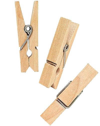 Dailygoody - Hout Wasknijpers - 100 Stuks - Compact Formaat - Foto Clips - Ambachten en Cadeau Inpakken - Geschikt voor Creatieve Projecten - Natuurli...