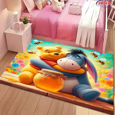 Nieuwe planken! Klassiek Disney Winnie de Poeh Tapijt, Keuze voor Woonkamer Slaapkamer Kinderkamer, Antislip Machinewasbare Mat 40x60cm (16x24in)