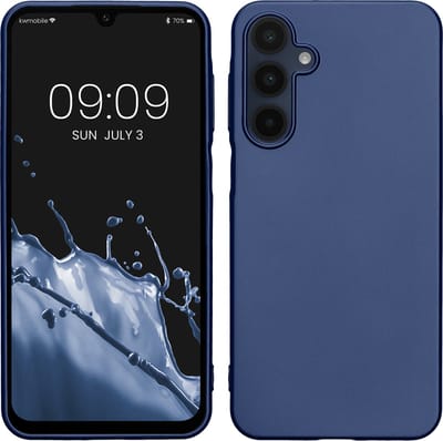 kwmobile telefoonhoesje geschikt voor Samsung Galaxy A16 5G - Hoesje voor smartphone - Back cover in metallic blauw