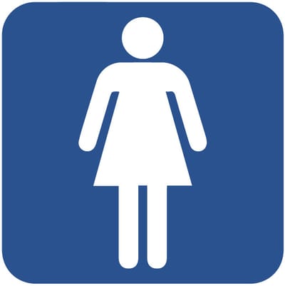 WC deur sticker toilet dames 100 x 100 mm