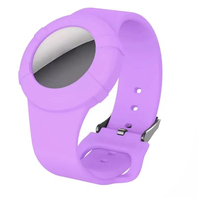 Consumerce® Siliconen Armband Geschikt voor AirTag Lila – Kind Polsband – Kids GPS Horloge – Peuter – Tracker – Ouderen – Kinderhorloge – Kinderen – Volgsysteem – Trackers Armbanden
