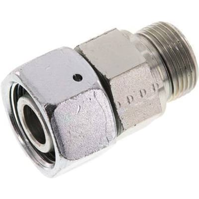 20S & G3/4'' Verzinkt Stalen Rechte Draaidoorvoer Buitendraad 400bar NBR O-ring en Afdichtconus Verstelbaar ISO 8434-1
