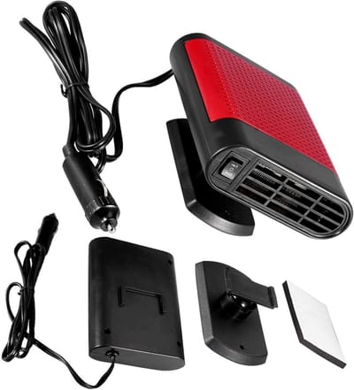 Raamontdooier Auto - Ruitontdooier Verwarming - Veilig Rijden - Snelle Ontdooiing - 15 x 11 x 7.5 cm - Rood