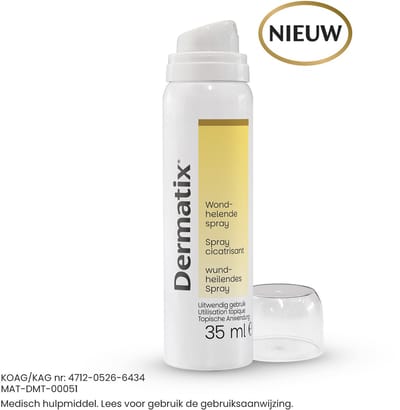 Dermatix Wondhelende spray - Snelle en effectieve wondheling met 5-in-1 effect - 4x snellere wondheling - Verlicht pijn - Vermindert littekenvorming - Klinisch bewezen - 35 ml