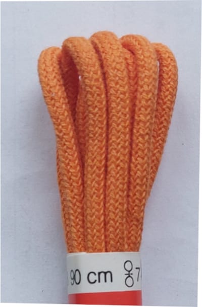 Ronilux Veter - Oranje - Rond - Koord Veters - Lengte 90 cm - Dikte 4 mm - Schoenveter