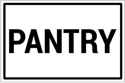 Pantry bord | gecoat dibond materiaal | 30 x 20 cm