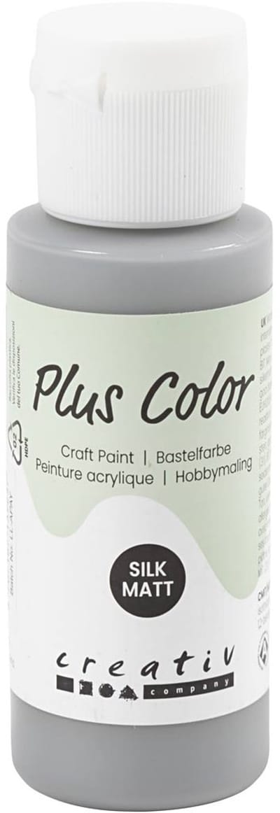 Plus Color Acrylverf, rain grey, 60 ml/ 1 fles