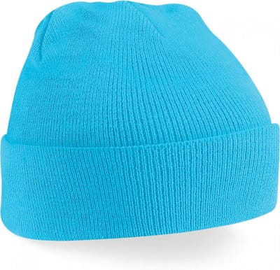 Gebreide muts polyester lichtblauw