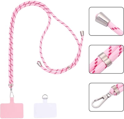 Casemania Universele Telefoonkoord - Flamingo - Verstelbare Telefoonketting - Crossbody Draagkoord Koord voor Telefoon - Lanyard Cord - Roze