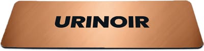 Deurbordje Brons/Koper-look met tekst urinoir - Formaat 150 x 50 mm x 1,6 mm - Zelfklevend | Luxe uitstraling | Geborstelde Koper/Brons toplaag | Gratis Verzending | Decoporta