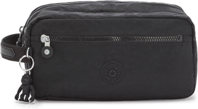 SnelShoppen - Middelgrote Toilettas, Reisaccessoires, Zwart, 9 Functionele Vakken, Handgreep, Ideaal voor Vakantie, Camping en Thuisgebruik