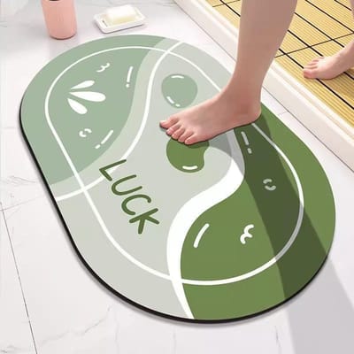 Huishoudelijk Diatomeeënaarde Waterabsorptie Sneldrogend Vloermat Badkamer Badkamerdeur Antislip en Vuilafstotende Voetmat Toilet Entree Mat 40 * 60cm