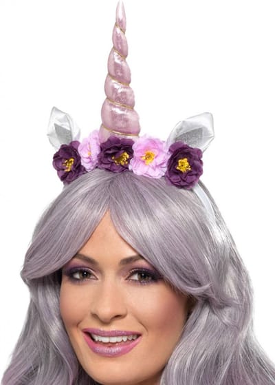 Smiffys - Unicorn Oren haarband - Multicolours
