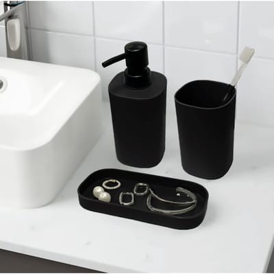 3-delige Badkameraccessoires Set: Zeepdispenser, Zeepschaal en Tandenborstelhouder