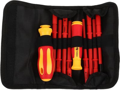 Complete Set Elektrische Gereedschappen voor Elektriciens - Geïsoleerde Schroevendraaiers en Handgereedschap Kit