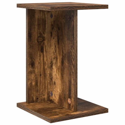 vidaXL - Plantenstand - Gerookt - eiken - 25 - x - 25,5 - x - 40,5 - cm - Bewerkt - hout