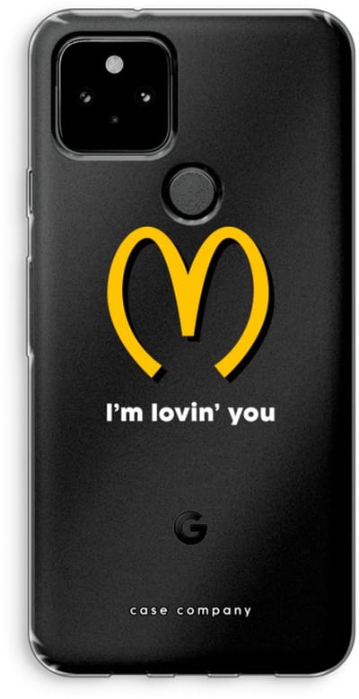 Case Company® - Hoesje geschikt voor Google Pixel 5 hoesje - I'm lovin' you - Soft Cover Telefoonhoesje - Bescherming aan alle Kanten en Schermrand
